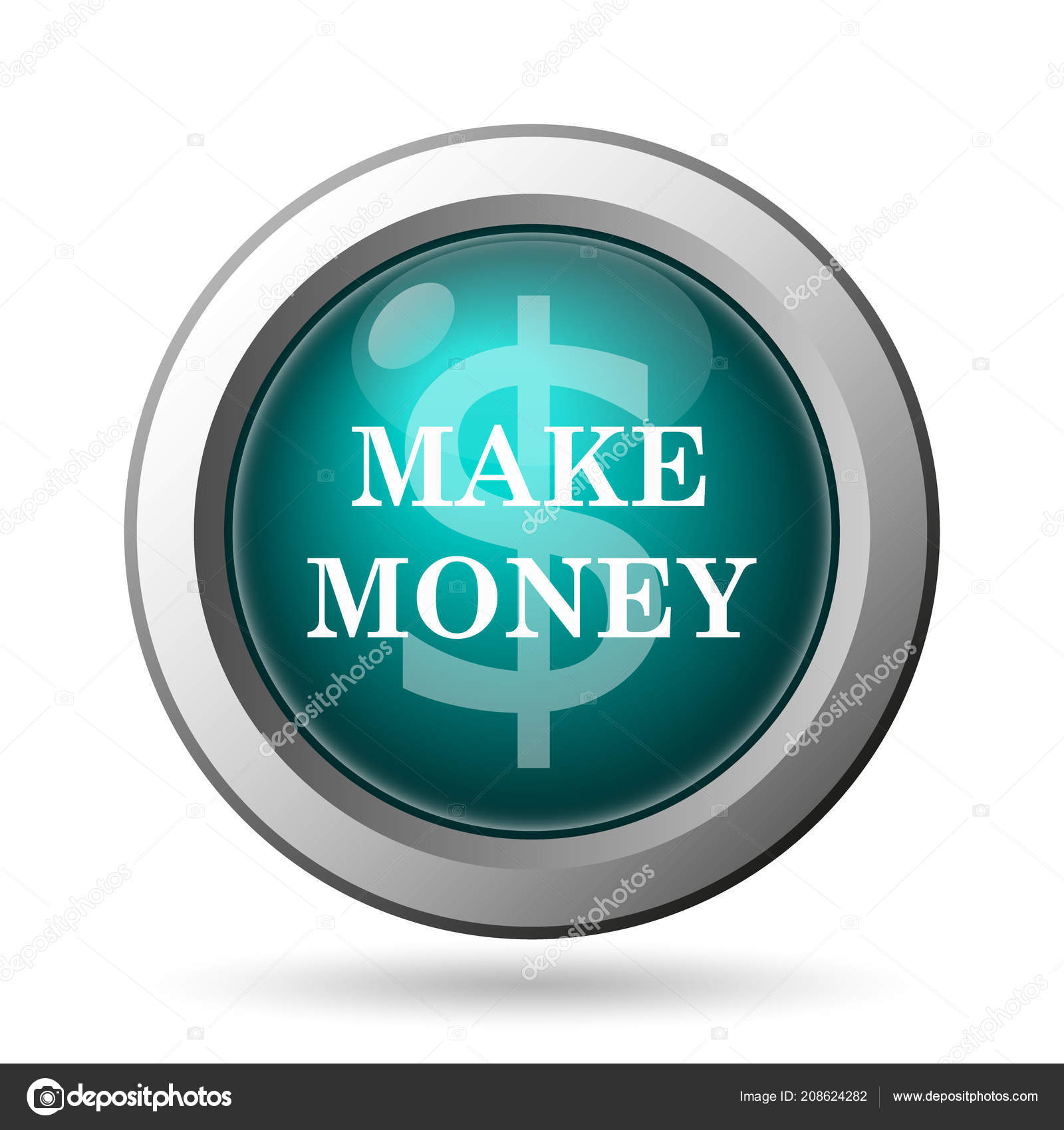 Make Money Icon Internet Button White Background Stock Photo - 
