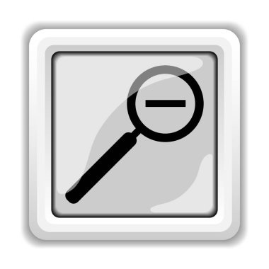 Simge zoom. Beyaz arka plan üzerinde Internet düğmesi