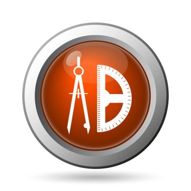 E-öğrenme simgesi. Beyaz arka plan üzerinde Internet düğmesi