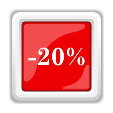 yüzde 20 indirim simgesi