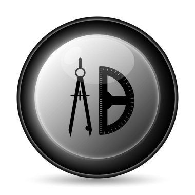 E-öğrenme simgesi. Beyaz arka plan üzerinde Internet düğmesi