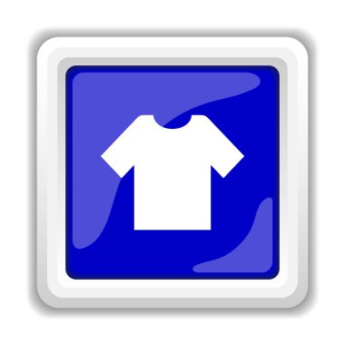 T-kısa kutsal kişilerin resmi. Beyaz arka plan üzerinde Internet düğmesi