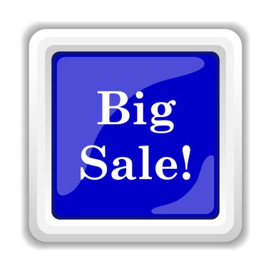 Büyük satış simgesi. Beyaz arka plan üzerinde Internet düğmesi