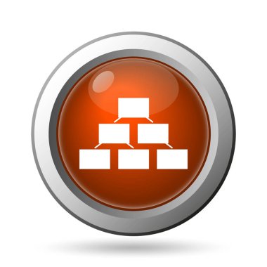 Kuruluş şeması simgesi. Beyaz arka plan üzerinde Internet düğmesi