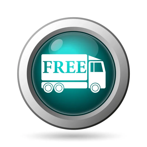 Free Delivery Truck Icon Internet Button White Background — Stock Photo, Image