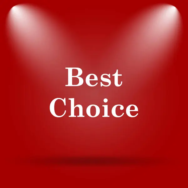 Best Choice Icon Flat Icon Red Background — Stock Photo, Image