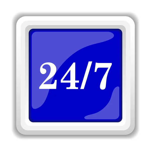 24 7 icono —  Fotos de Stock