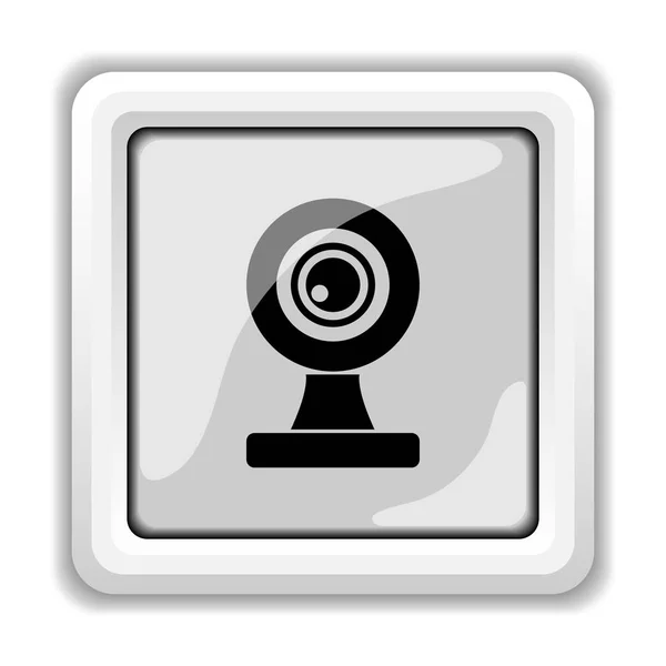 Webcam Kutsal Kişilerin Resmi Beyaz Arka Plan Üzerinde Internet Düğmesi — Stok fotoğraf