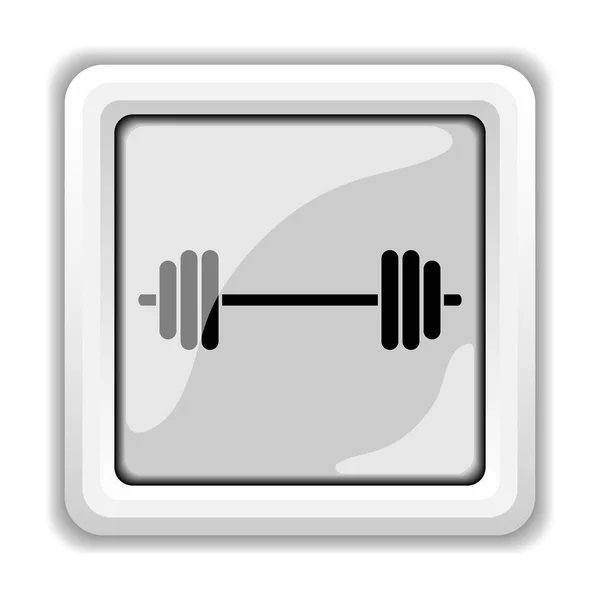 Weightlifting Icon Internet Button White Background — Stock Photo, Image