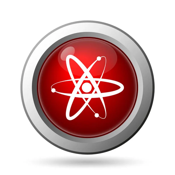 Het Pictogram Van Atomen Internet Knop Witte Achtergrond — Stockfoto