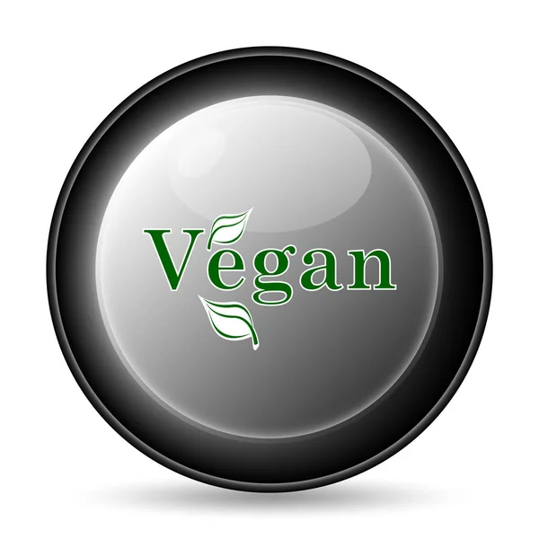 Vegan Icon Internet Button White Background — Stock Photo, Image