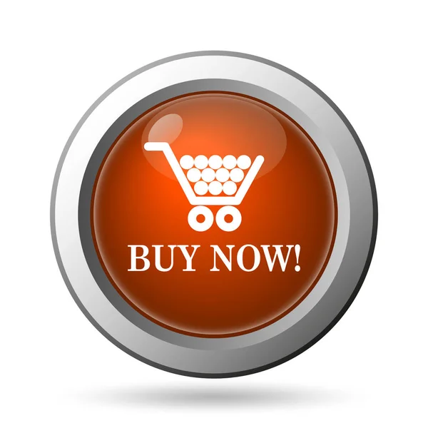 Buy Now Shopping Cart Icon Internet Button White Background — Stock Photo, Image