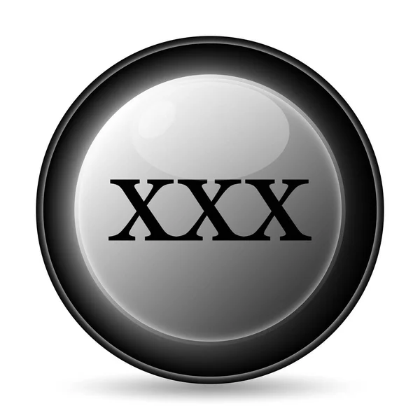 Ikona Xxx Przycisk Internet Białym Tle — Zdjęcie stockowe