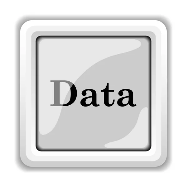 Data Icon Internet Button White Background — Stock Photo, Image