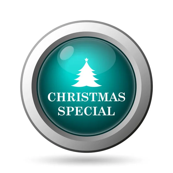 Icono Especial Navidad Botón Internet Sobre Fondo Blanco —  Fotos de Stock