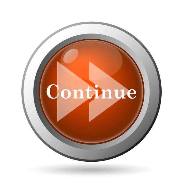 Continue Icon Internet Button White Background — Stock Photo, Image