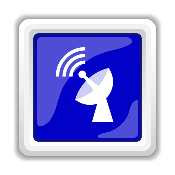 Значок Бездротової Антени Інтернет Кнопки Білому Тлі — стокове фото