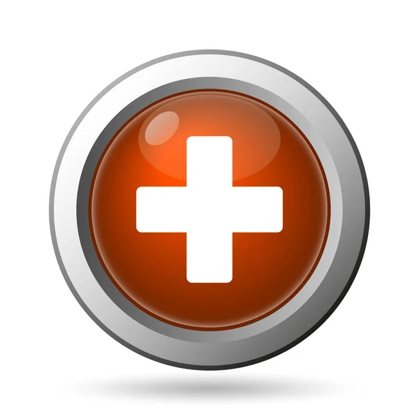 Medical Cross Icon Internet Button White Background — Stock Photo, Image