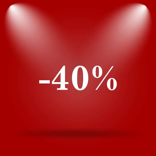 Ikona 40 % slevu — Stock fotografie