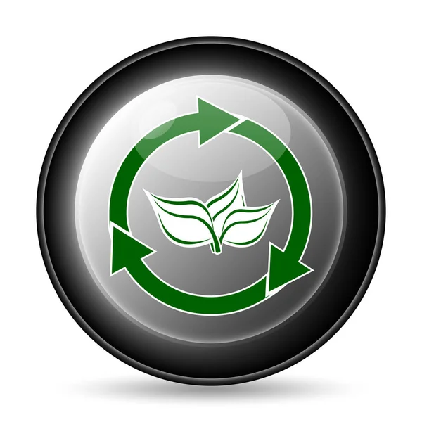 Recycle Arrows Icon Internet Button White Background — Stock Photo, Image