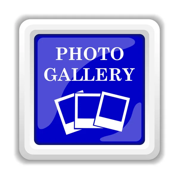 Photo Gallery Icon Internet Button White Background — Stock Photo, Image