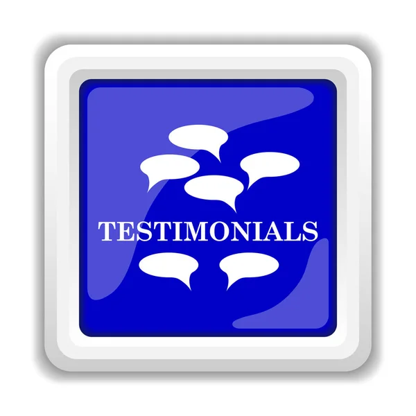 Testimonials Icon Internet Button White Background — Stock Photo, Image