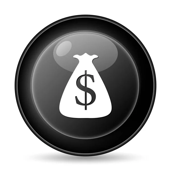 Icono Saco Dólar Botón Internet Sobre Fondo Blanco — Foto de Stock
