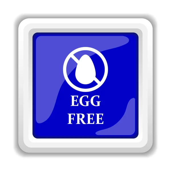 Yumurta Ücretsiz Simge Beyaz Arka Plan Üzerinde Internet Düğmesi — Stok fotoğraf