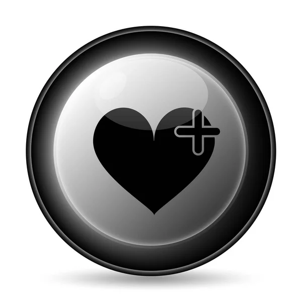 Heart with cross icon — Stock Photo, Image