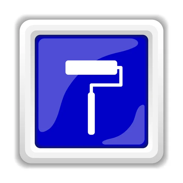 Roller Pictogram Internet Knop Witte Achtergrond — Stockfoto