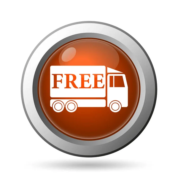 Free Delivery Truck Icon Internet Button White Background — Stock Photo, Image