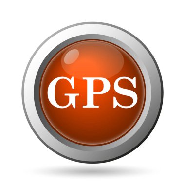 GPS simge. Beyaz arka plan üzerinde Internet düğmesi