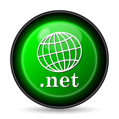 .NET simgesi. Beyaz arka plan üzerinde Internet düğmesi