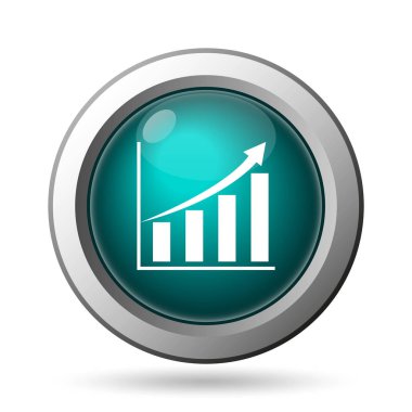 Grafik simgesini. Beyaz arka plan üzerinde Internet düğmesi