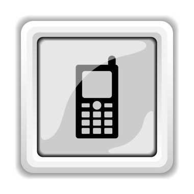 Hareket eden telefon simgesi. Beyaz arka plan üzerinde Internet düğmesi