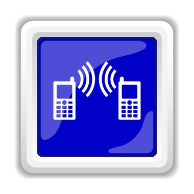 İletişim simgesi. Beyaz arka plan üzerinde Internet düğmesi