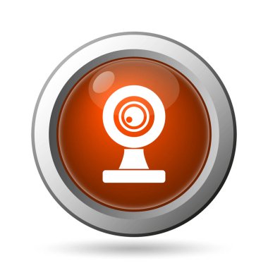 Webcam kutsal kişilerin resmi. Beyaz arka plan üzerinde Internet düğmesi