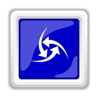 Simge değiştir. Beyaz arka plan üzerinde Internet düğmesi