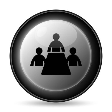 Toplantı odası simgesi. Beyaz arka plan üzerinde Internet düğmesi