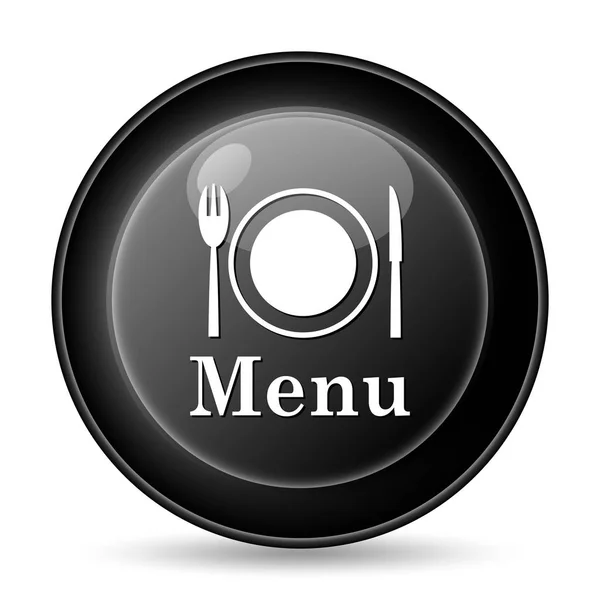 Icona Del Menu Pulsante Internet Sfondo Bianco — Foto Stock