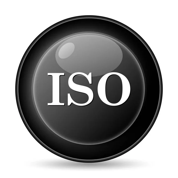 Icona Iso Pulsante Internet Sfondo Bianco — Foto Stock