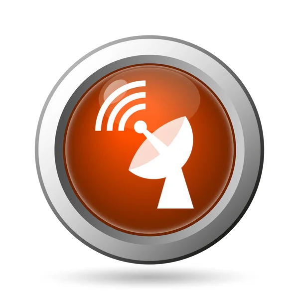 Wireless Antenna Icon Internet Button White Background — Stock Photo, Image