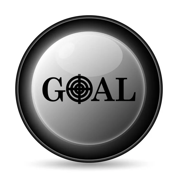 Goal Icon Internet Button White Background — Stock Photo, Image