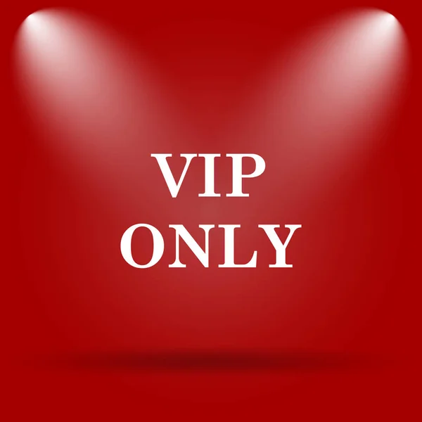 Vip Only Icon Flat Icon Red Background — Stock Photo, Image