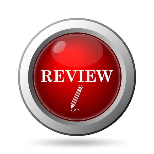 Review Icon Internet Button White Background — Stock Photo, Image