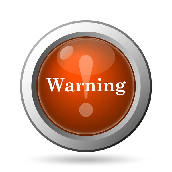 Значок Предупреждения Кнопка Интернет Белом Фоне — стоковое фото