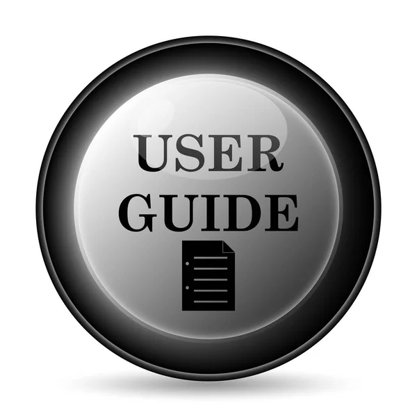 Icono Guía Del Usuario Botón Internet Sobre Fondo Blanco — Foto de Stock