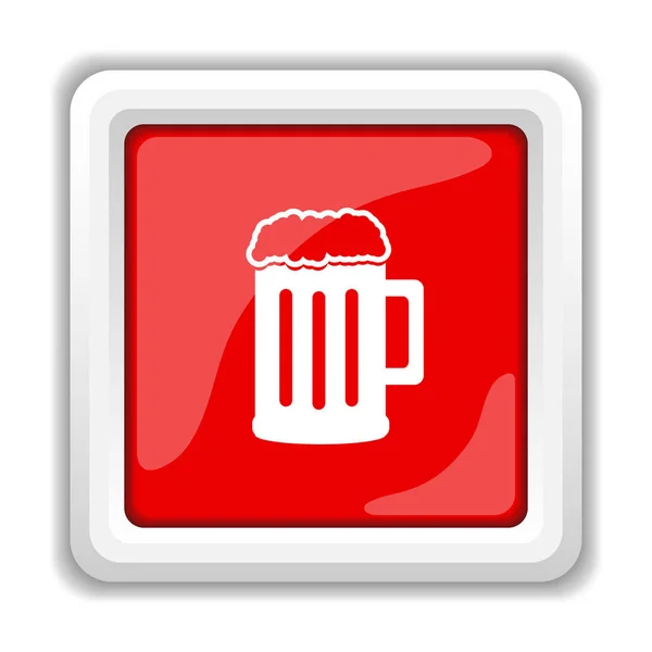 Beer Icon Internet Button White Background — Stock Photo, Image