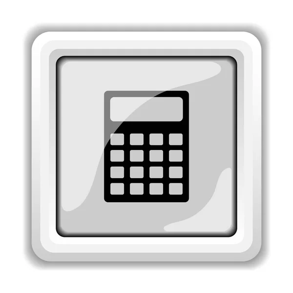 Ícone Calculadora Botão Internet Fundo Branco — Fotografia de Stock