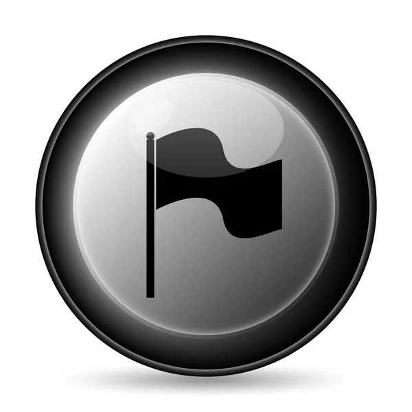 Icono Bandera Botón Internet Sobre Fondo Blanco —  Fotos de Stock